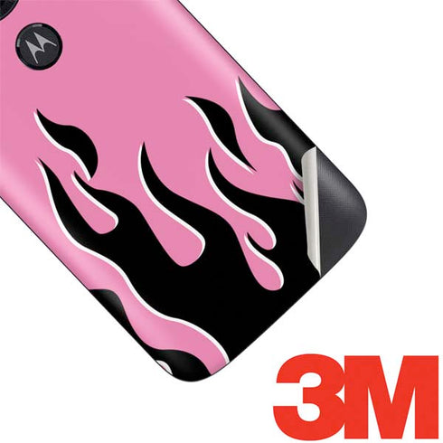 Pink Flames Moto E5 Play Skin